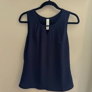 Women's Navy Sleeveless Top